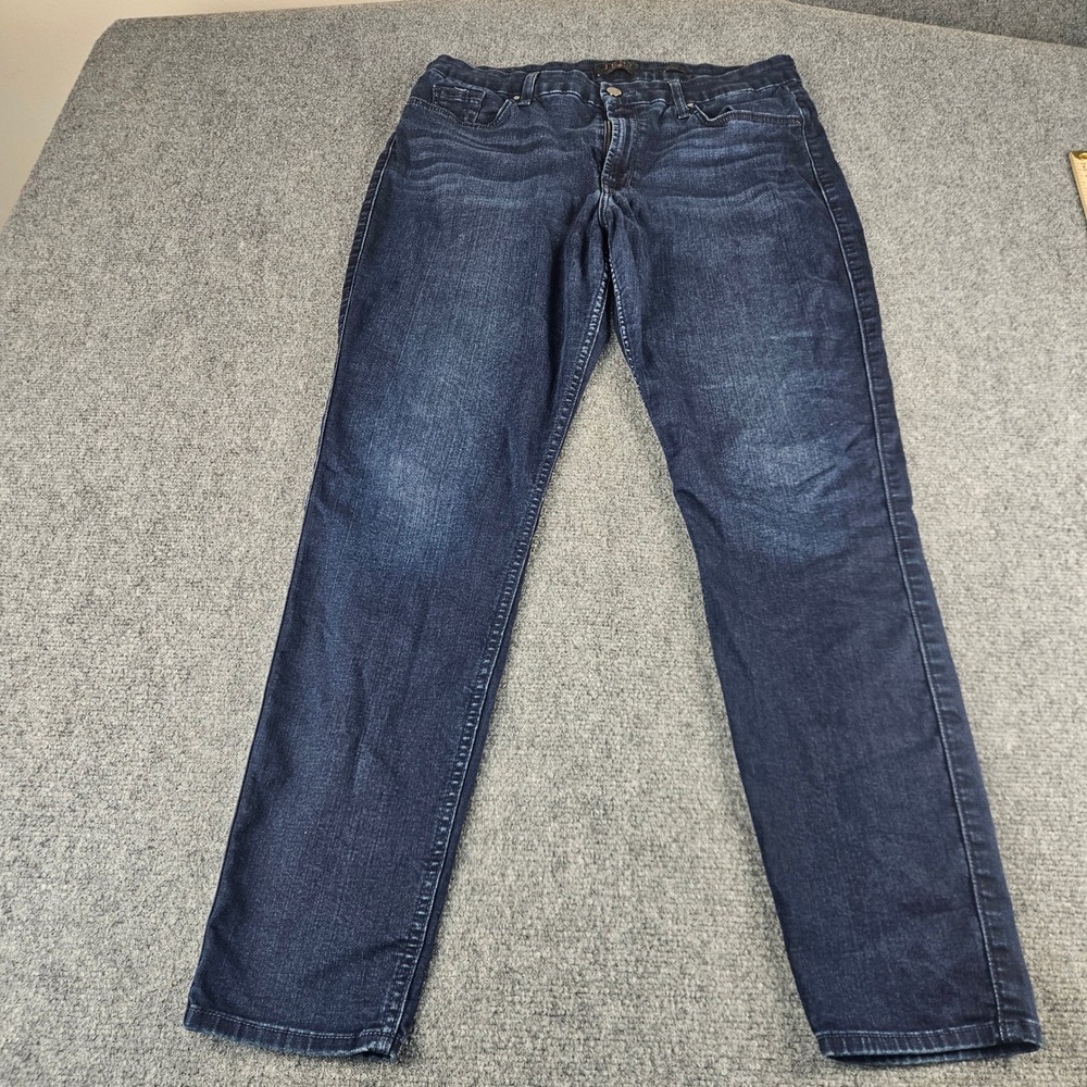 Jen7 by 7 For All Mankind Skinny Jeans Dark Wash Stretch Denim‎ Womens Size 14